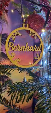 Christbaumanhänger aus Holz "personalisierbar"