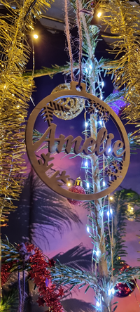 Christbaumanhänger aus Holz "personalisierbar"