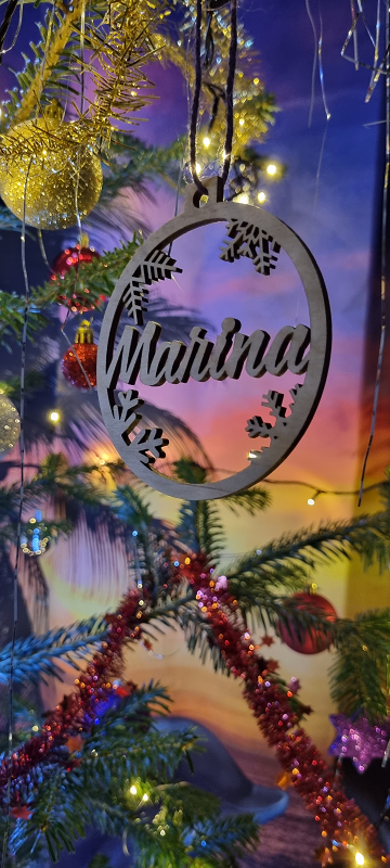 Christbaumanhänger aus Holz "personalisierbar"