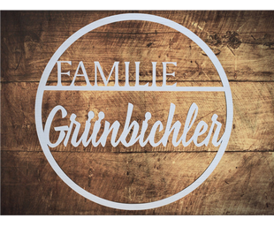 Türschild "Familie" personalisiert
