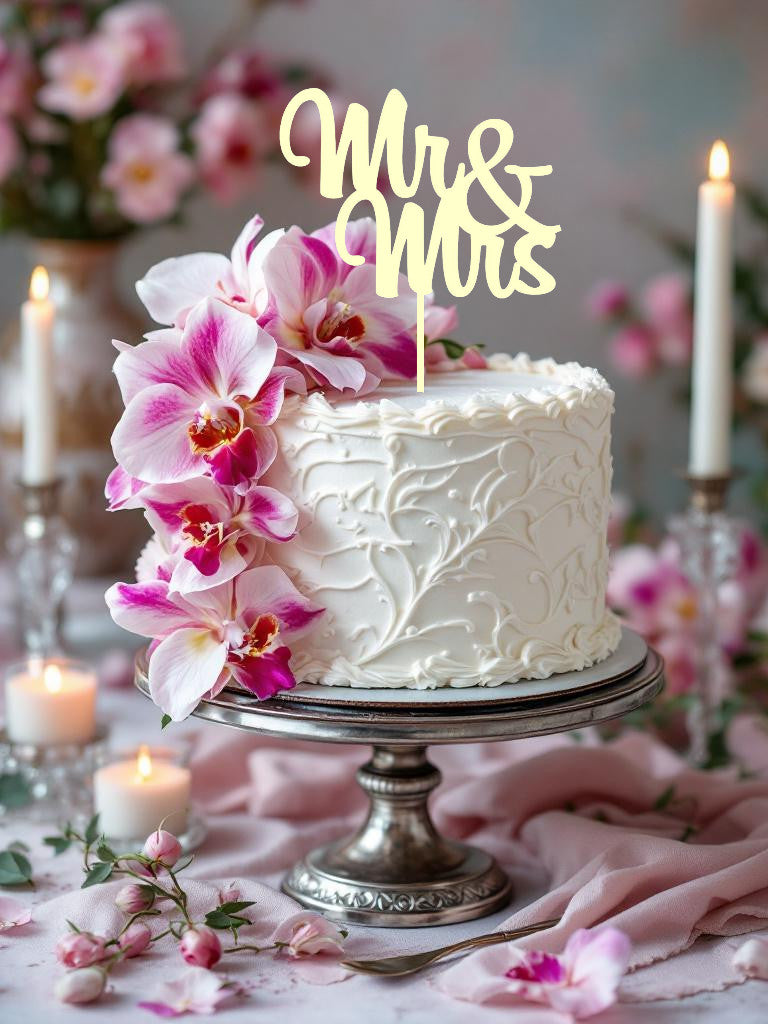 Caketopper "Mr & Mrs"