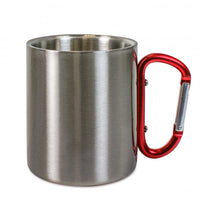 Edelstahltasse mit Karabiner "nicht aufgeben" Onlineshop KB