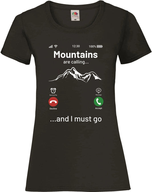 T-shirt "Mountains are calling" Damen Onlineshop KB