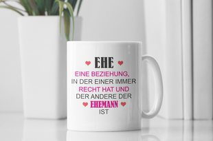 Keramiktasse "Ehe"