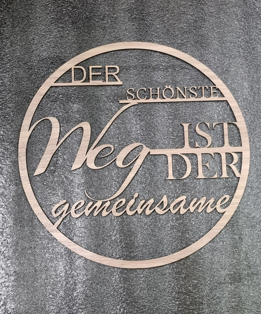 Türschild "der schönste Weg"