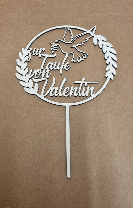 Caketopper Taufe "personalisierbar"